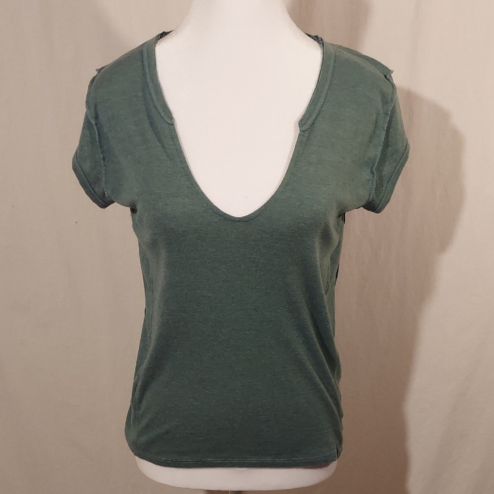 We The Free Deep Green Short Sleeve Tee